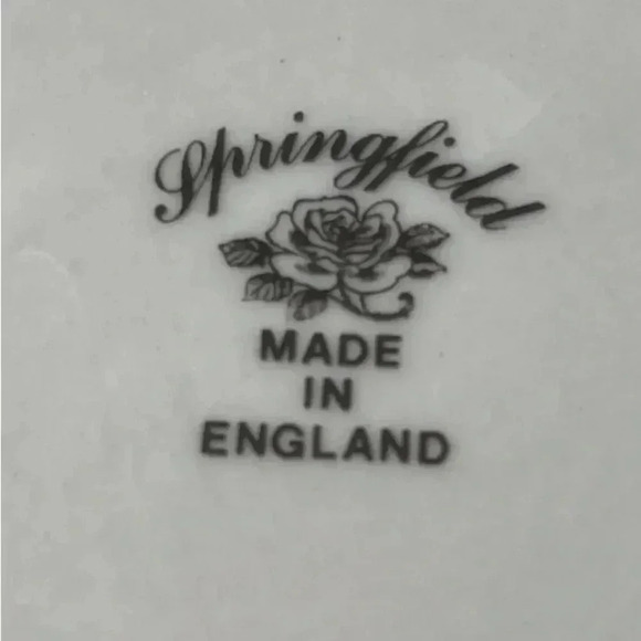 Springfield 1 Blue Floral Tea Rose Vintage 10” Dinner Luncheon 1 One Plate - Picture 2 of 10